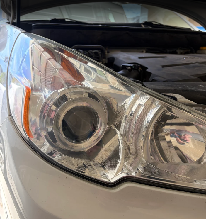 Pickup truck headlight — after restoration